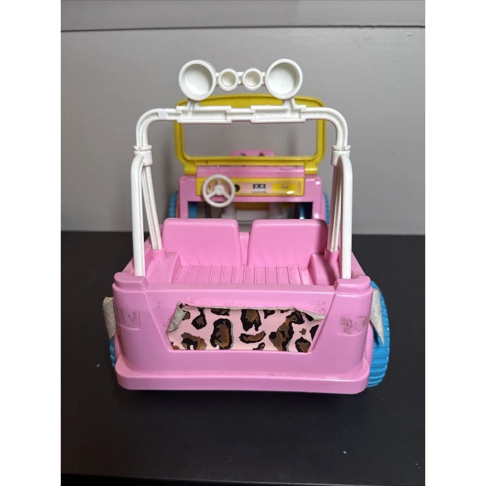 Barbie Jeep Safari Animal Lovin' Pink Leopard Print Mattel Vintage 1988